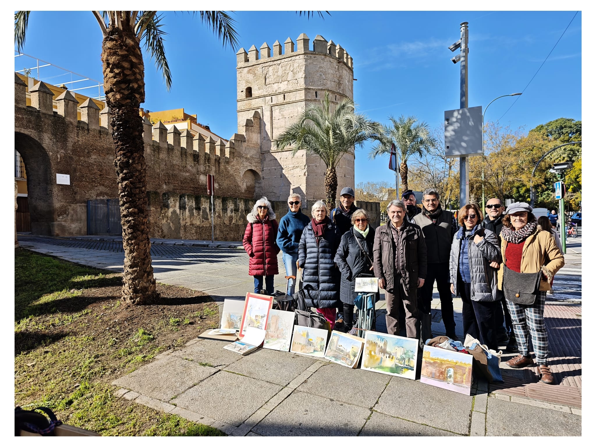 Salida a pintar a la Muralla de la Macarena