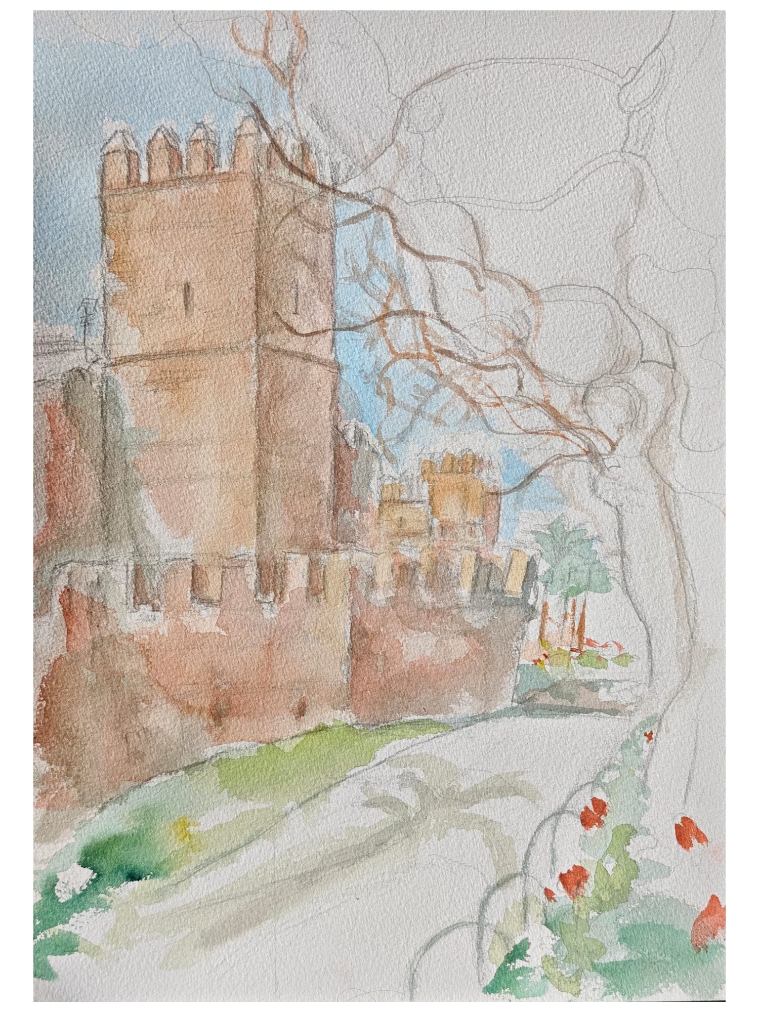 Salida a pintar a la Muralla de la Macarena